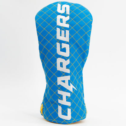 Los Angeles Chargers Solid Driver quilted headcover, front view