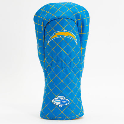Los Angeles Chargers Solid Fairway quilted headcover, back view