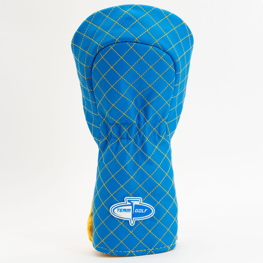 Los Angeles Chargers split quilted driver cover, back view