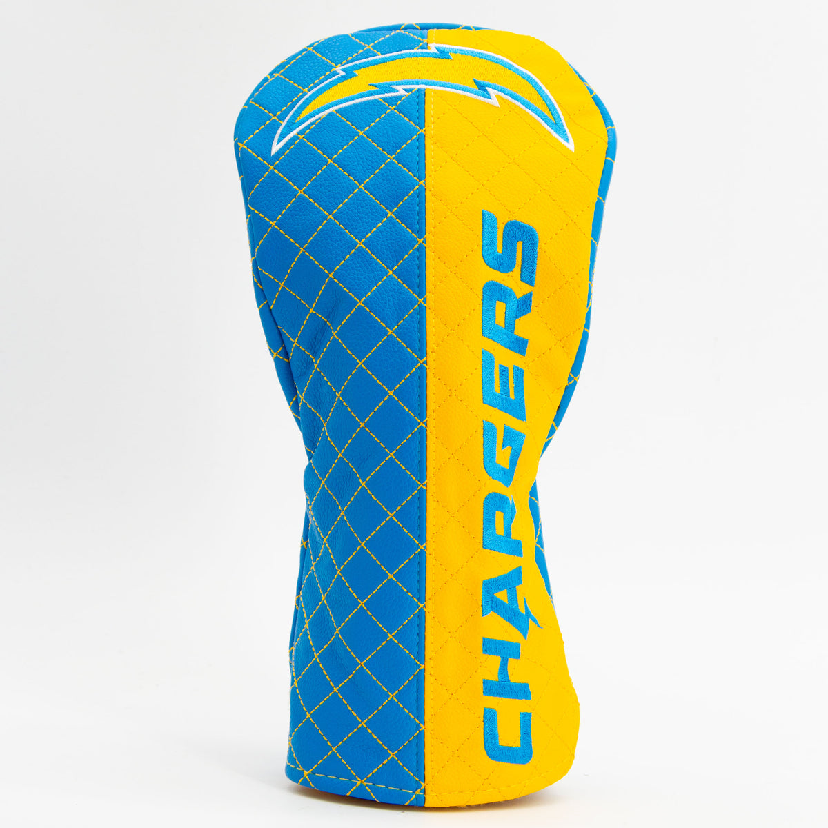 Los Angeles Chargers Split Driver quilted headcover, front view