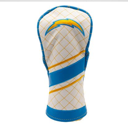 Los Angeles Chargers Striped Fairway quilted headcover, front view