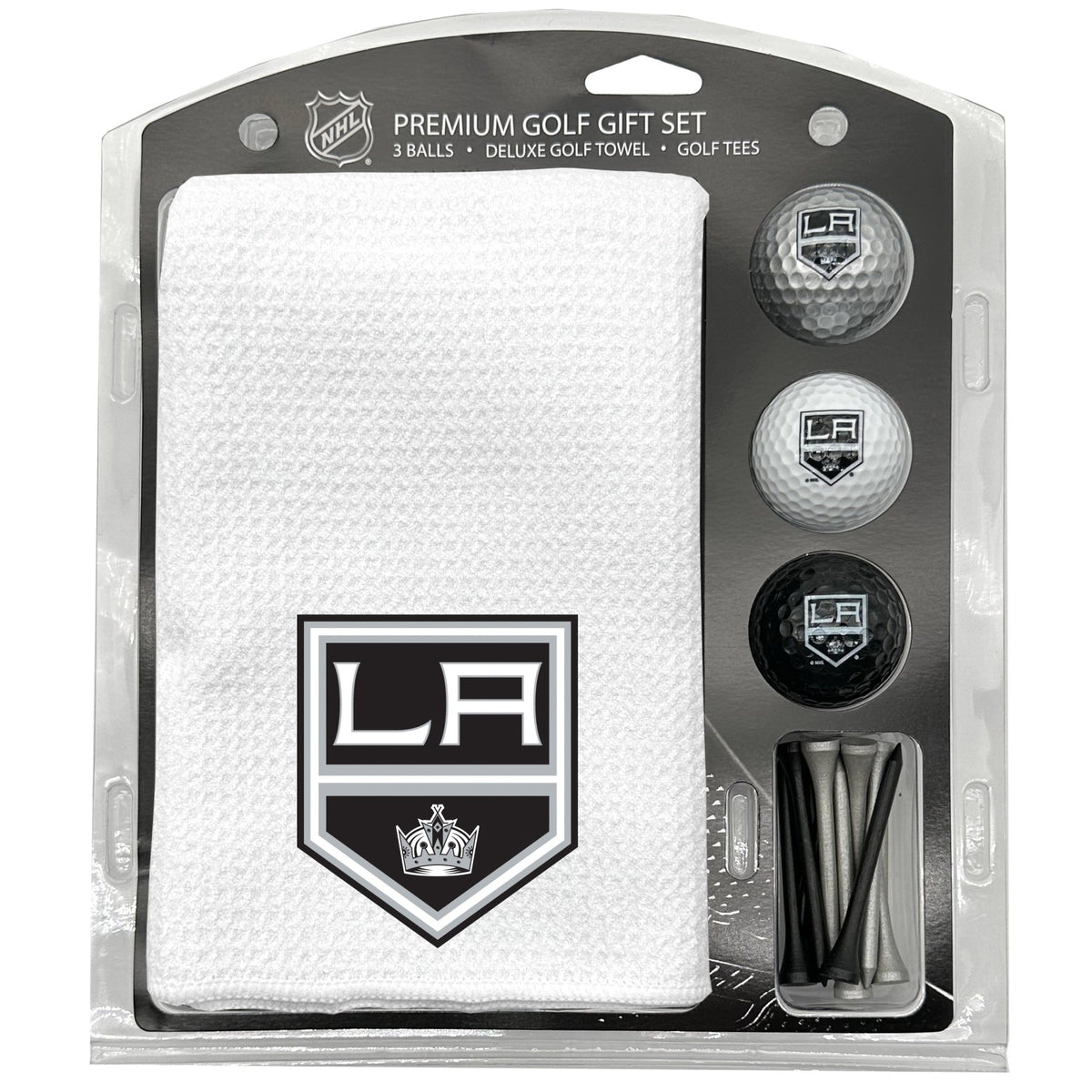 Los Angeles Kings White Microfiber Towel Golf Gift Set - Club Rehab