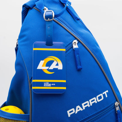 Los Angeles Rams plastic golf bag tag by Team Golf, product photo 3