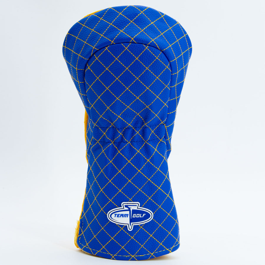 Los Angeles Rams split quilted driver cover, back view