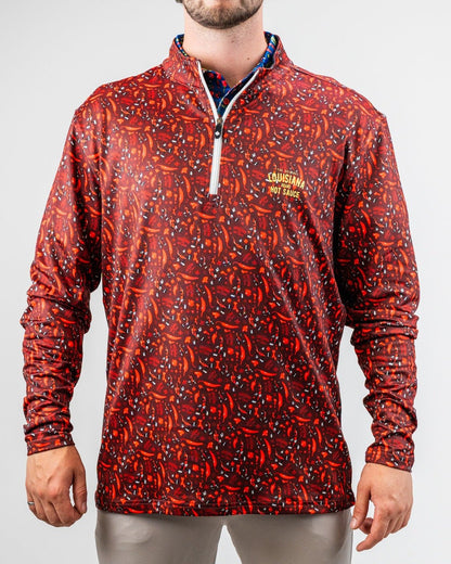 Louisiana Hot Sauce - Dancing Peppers Performance Pullover - S - Club Rehab