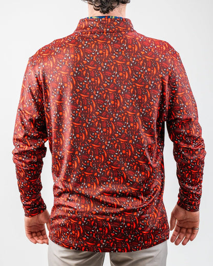 Louisiana Hot Sauce - Dancing Peppers Performance Pullover - S - Club Rehab