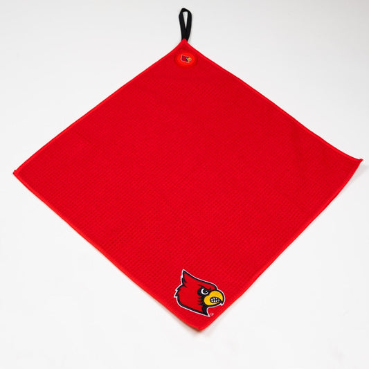 Louisville Cardinals NCAA Magnetic Embroidered Golf Towel – 15" x 15" - Club Rehab