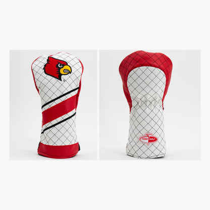 Louisville Cardinals Striped Quilted Driver Headcover, front and back views