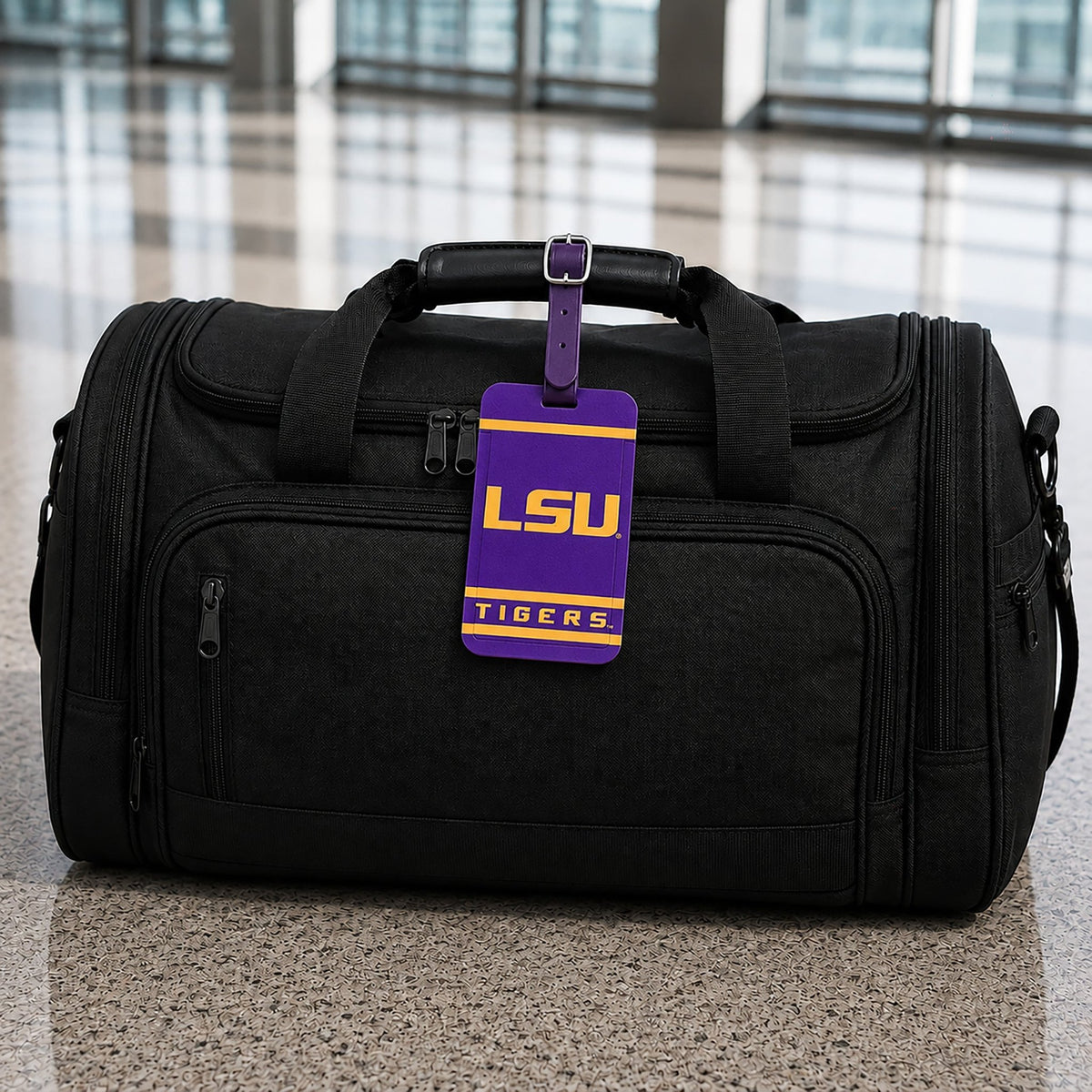 LSU Tigers plastic golf bag tag by Team Golf, product photo 5