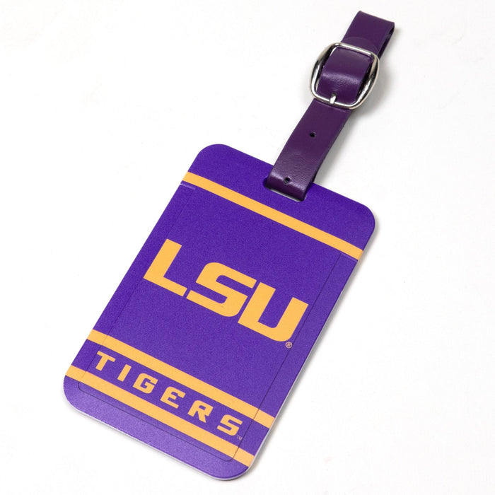 LSU Tigers plastic golf bag tag by Team Golf, product photo 1