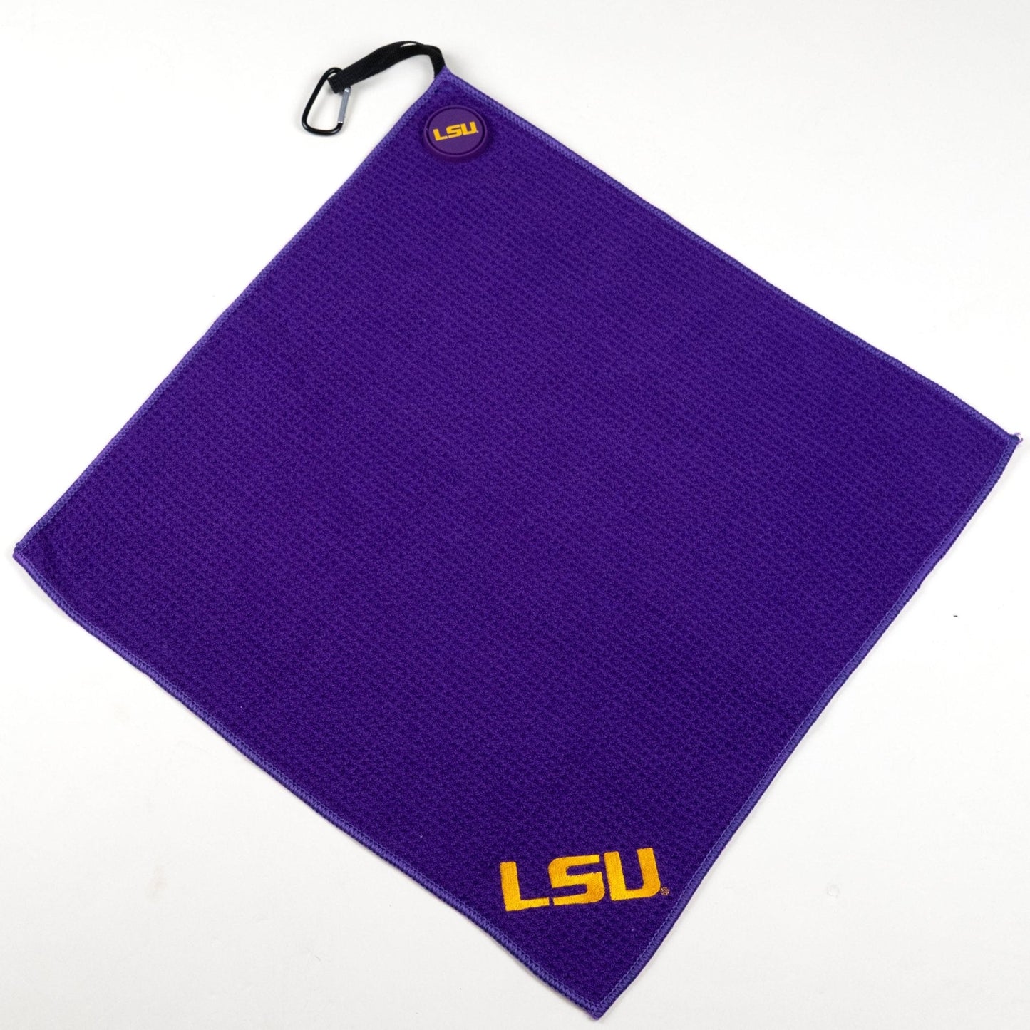 LSU Tigers NCAA Magnetic Embroidered Golf Towel – 15" x 15" - Club Rehab