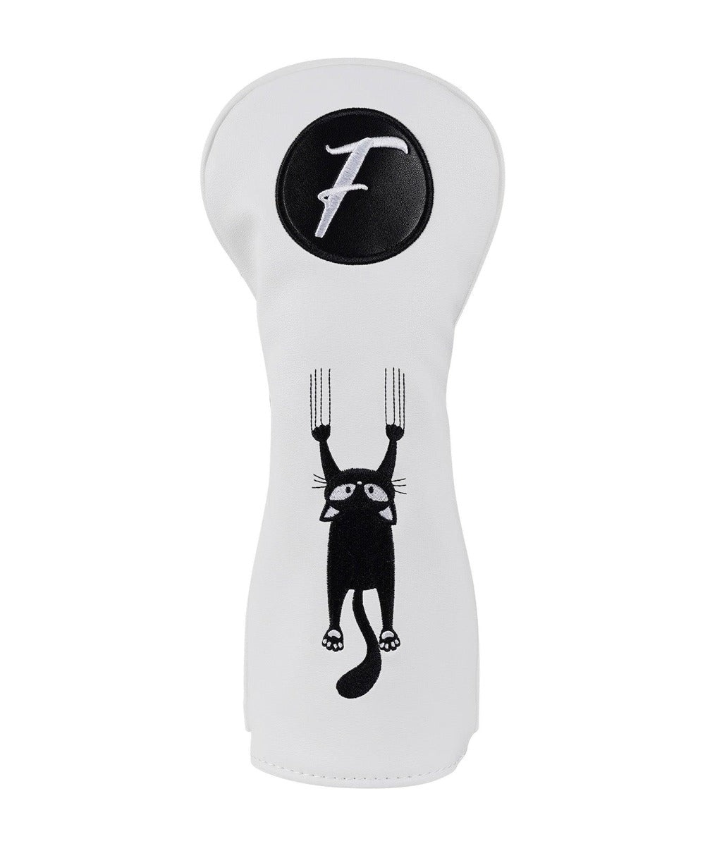 Lucky 8 Cat Headcover - isolated front view from original photograph