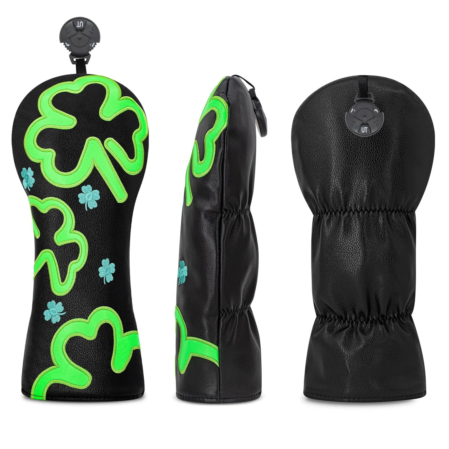 Lucky Clover Golf Headcover Set – Driver, Fairway & Hybrid Covers - Full set (4pcs) - Club Rehab