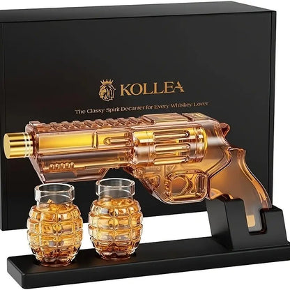 Magnum Revolver Whiskey Decanter Set - Club Rehab