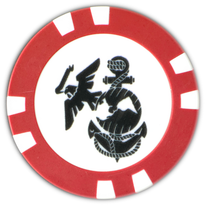 Officially Licensed U.S. Marines Poker Chip Ball Marker