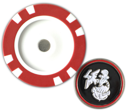 Officially Licensed U.S. Marines Poker Chip Ball Marker