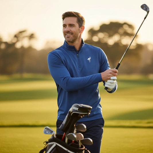 Marble Wave Performance Quarter Zip | Lightweight Unisex Moisture-Wicking Golf Pullover - S - Club Rehab