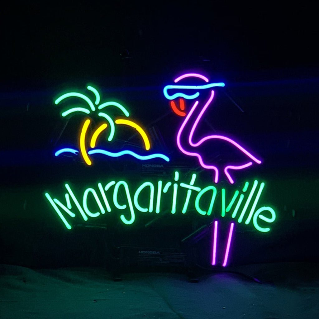 Margaritaville Flamingo Sun Sea Plam Tree Neon Signs Light - Club Rehab