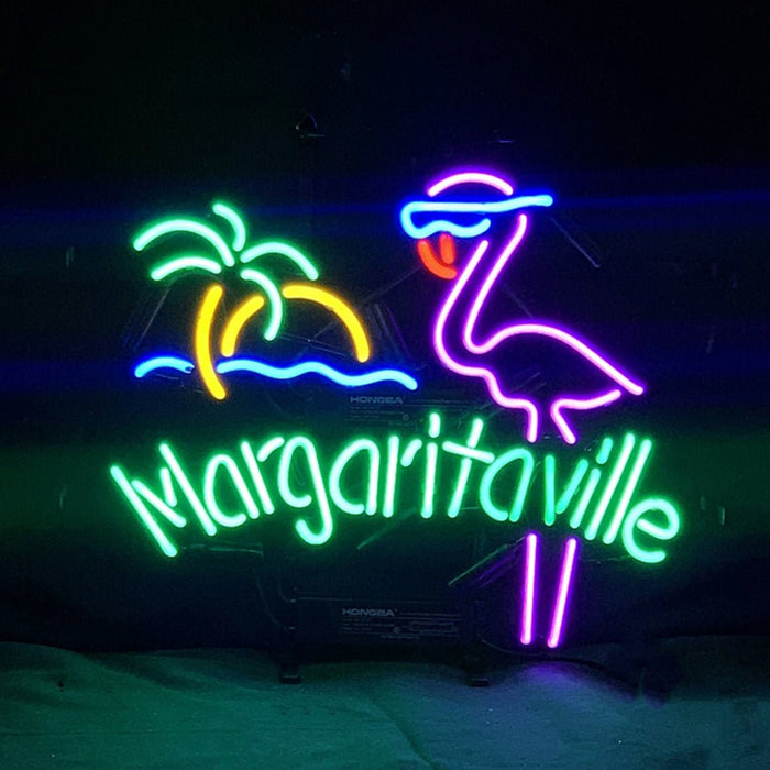 Margaritaville Flamingo Sun Sea Plam Tree Neon Signs Light - Club Rehab