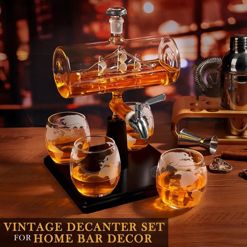Maritime Sailboat Whiskey Decanter Set - Club Rehab