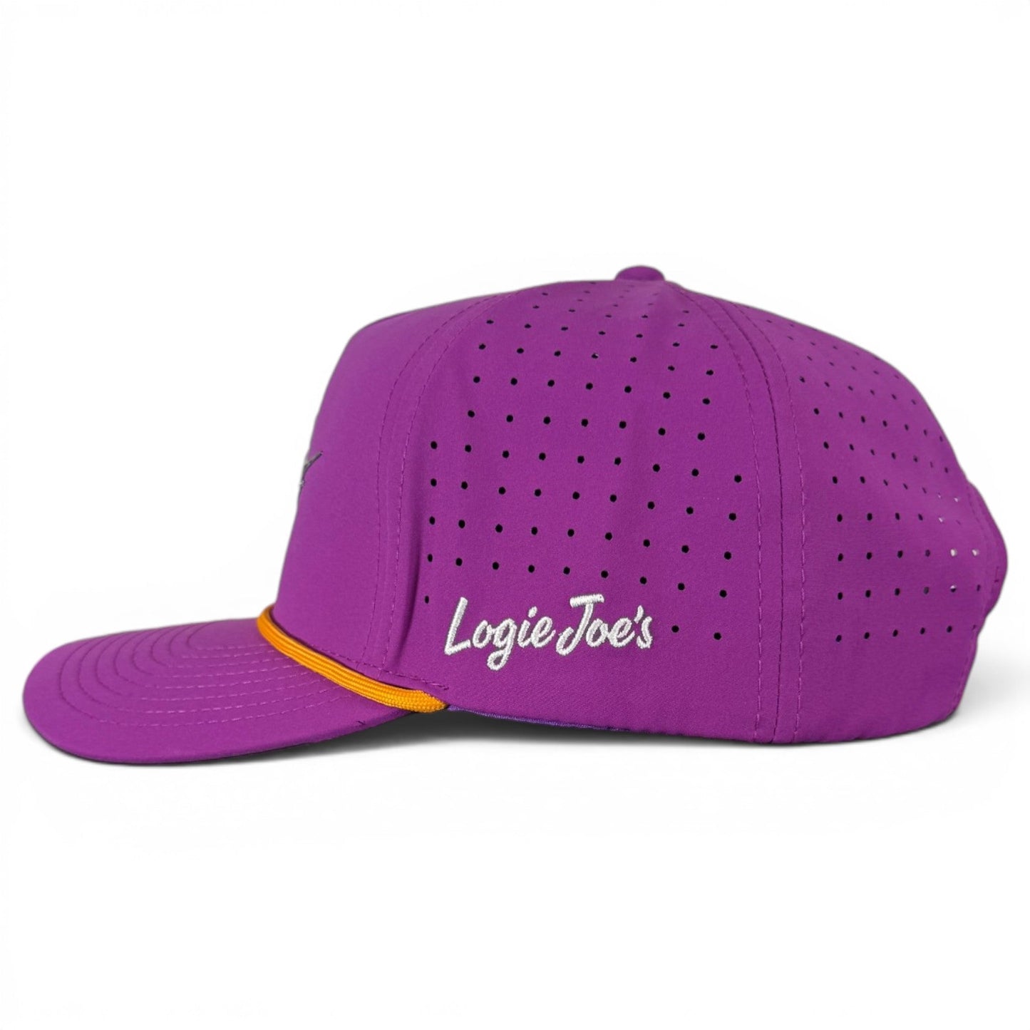 Marlin Golf Hat | Snapback Cap | Built-in Magnetic Ball Marker Holder + Marker Included | Adjustable Purple - Club Rehab