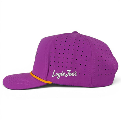 Marlin Golf Hat | Snapback Cap | Built-in Magnetic Ball Marker Holder + Marker Included | Adjustable Purple - Club Rehab