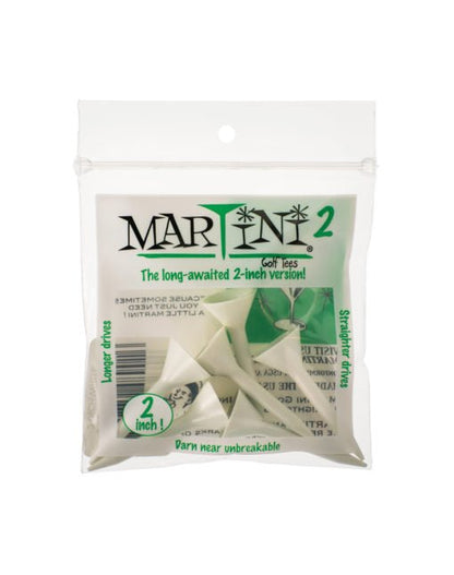 Martini 2 - Inch Golf Tees - White 6 - Club Rehab