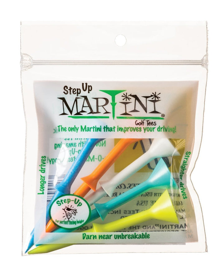 Martini 3 - 1/4 inch Golf Tees - Step up Multicolor - Club Rehab