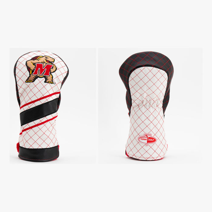 Maryland Terrapins Striped Quilted Driver Headcover, front and back views