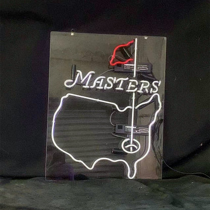 Masters Tournament Golf Neon Signs Light Glass - Club Rehab