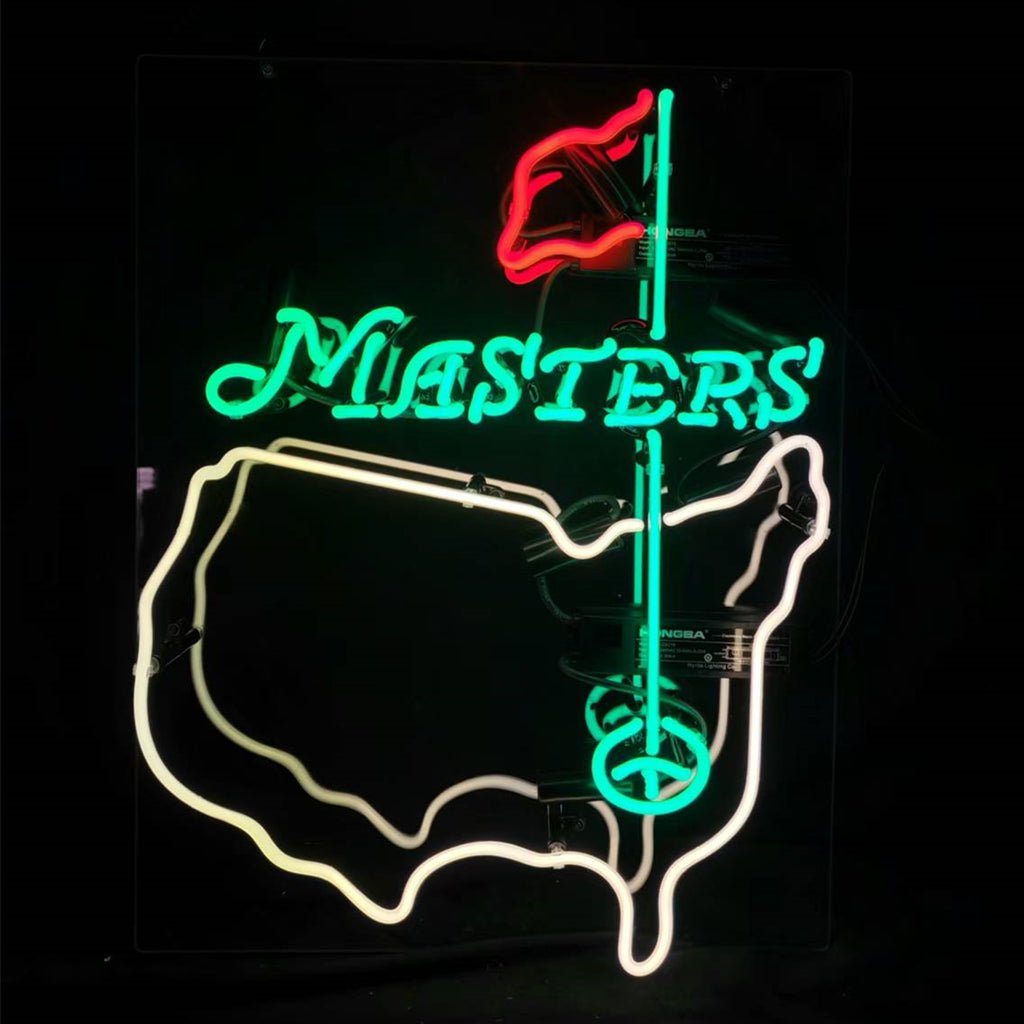 Masters Tournament Golf Neon Signs Light Glass - Club Rehab