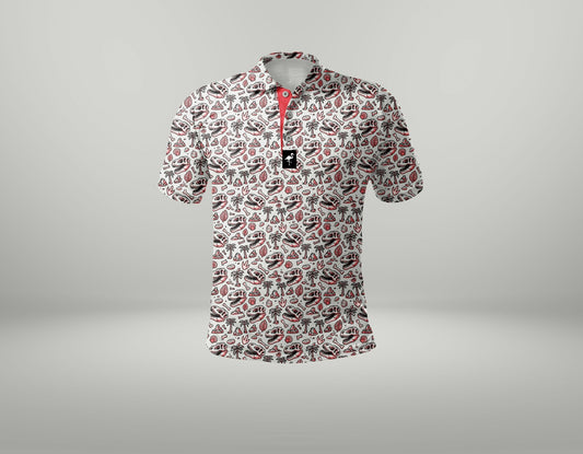 Men's Fossil Fairway Golf Polo | Performance Stretch Golf Shirt | Moisture-Wicking Athletic Polo - S - Club Rehab