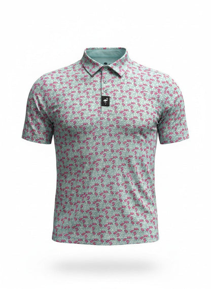 Men's Frosted Animal Cookies Golf Polo | Moisture-Wicking Performance Stretch Golf Shirt - S - Club Rehab