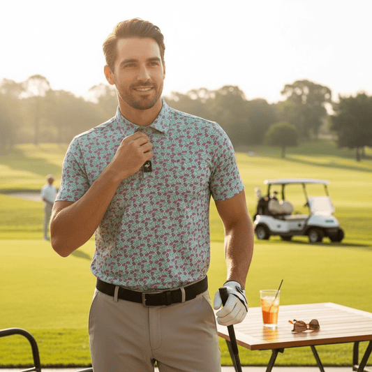 Men's Frosted Animal Cookies Golf Polo | Moisture-Wicking Performance Stretch Golf Shirt - S - Club Rehab