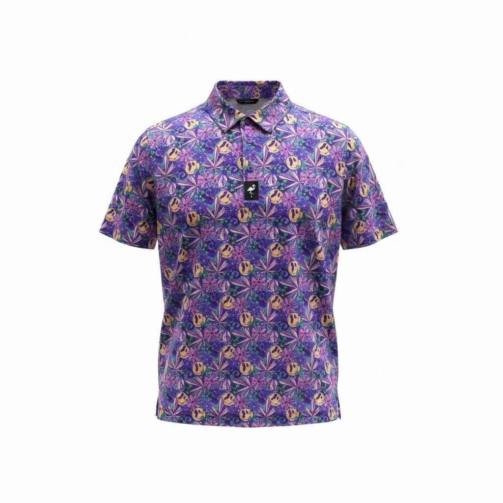 Men's Purple Haze Golf Polo | Moisture-Wicking Performance Stretch Golf Shirt - S - Club Rehab
