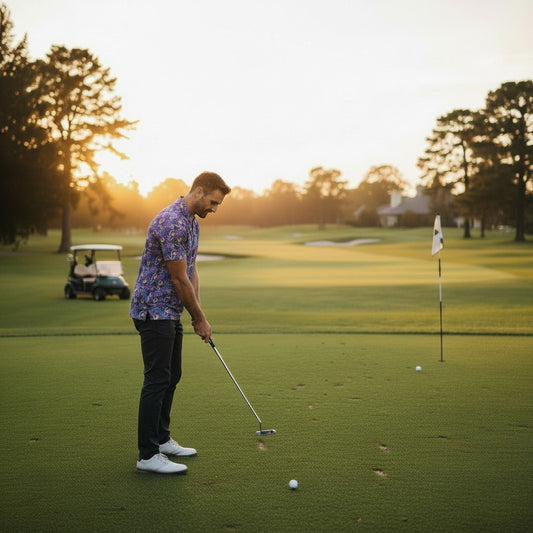 Men's Purple Haze Golf Polo | Moisture-Wicking Performance Stretch Golf Shirt - S - Club Rehab