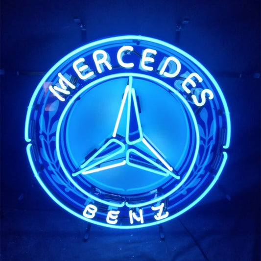 Mercedes Benz Auto Car Logo Neon Signs Light - Club Rehab