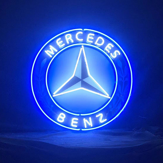 Mercedes Benz Auto Car Logo Neon Signs