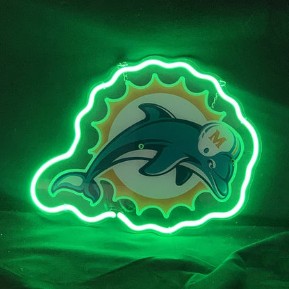 Miami Dolphins Football Logo Neon Signs Light - Club Rehab