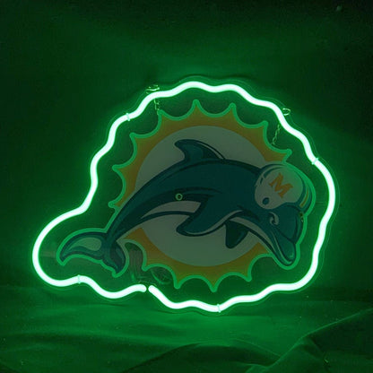 Miami Dolphins Football Logo Neon Signs Light - Club Rehab