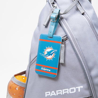 Miami Dolphins plastic golf bag tag by Team Golf, product photo 3