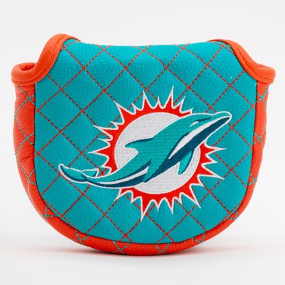 Miami Dolphins Quilted Headcovers – Fins Up Collection - Mallet Putter Solid - Club Rehab