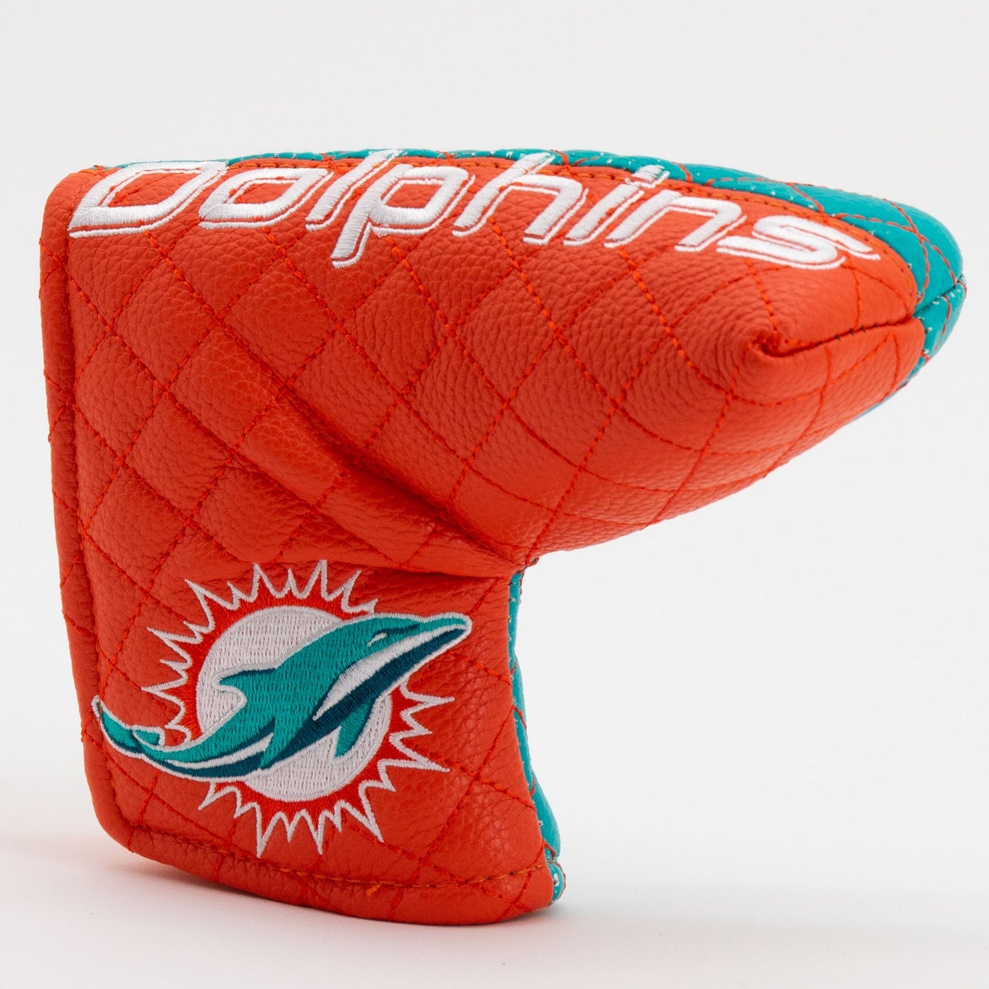 Miami Dolphins Quilted Headcovers – Fins Up Collection - Blade Putter Split - Club Rehab