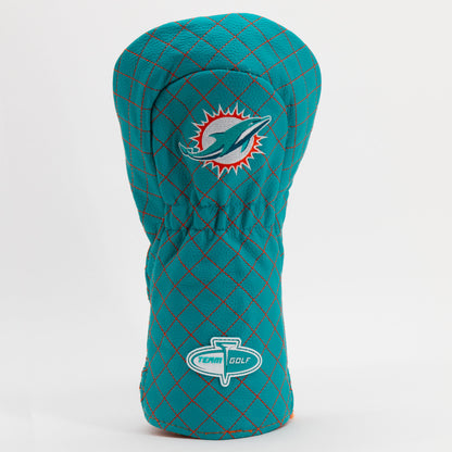 Miami Dolphins Solid Driver quilted headcover, back view
