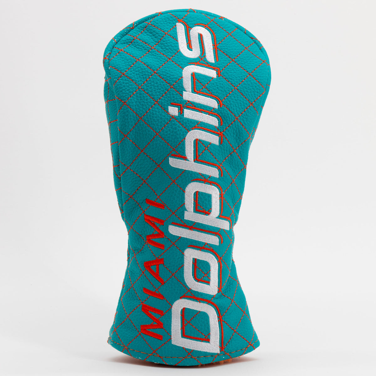 Miami Dolphins Solid Fairway quilted headcover, front view