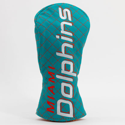 Miami Dolphins Solid Fairway quilted headcover, front view