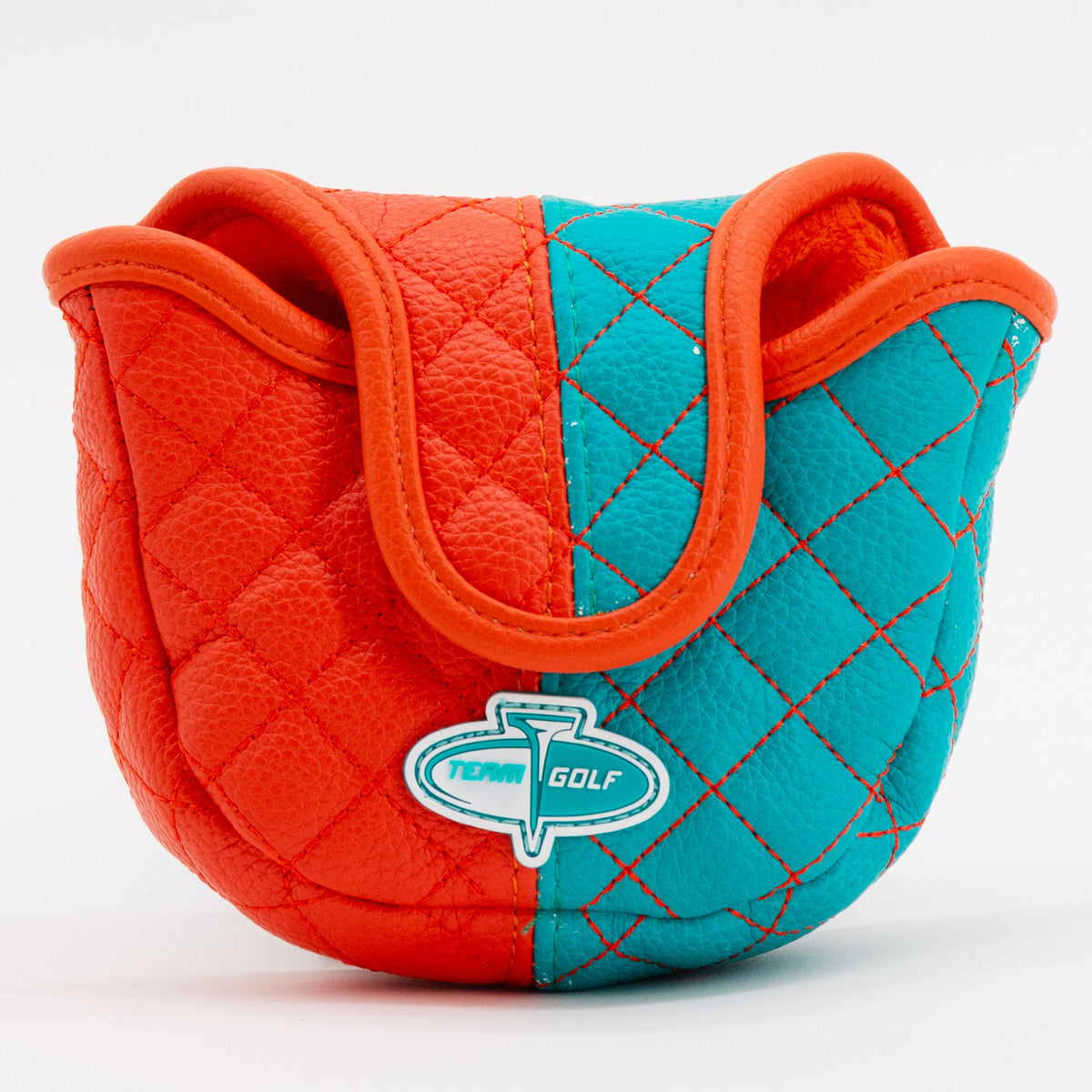 Miami Dolphins Split Mallet Putter quilted headcover, back view