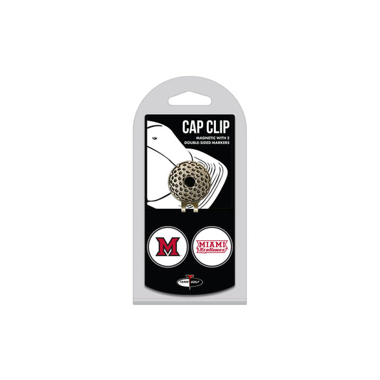 MIAMI OF OHIO hat clip with two golf ball markers