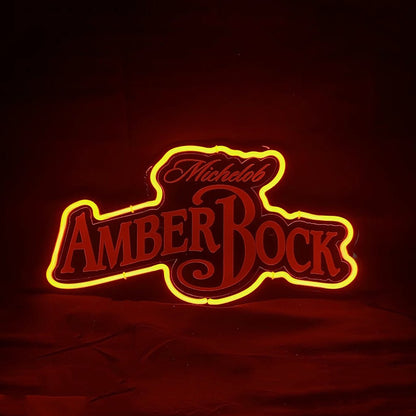 Michelob Amber Bock Beer Neon Signs - Club Rehab