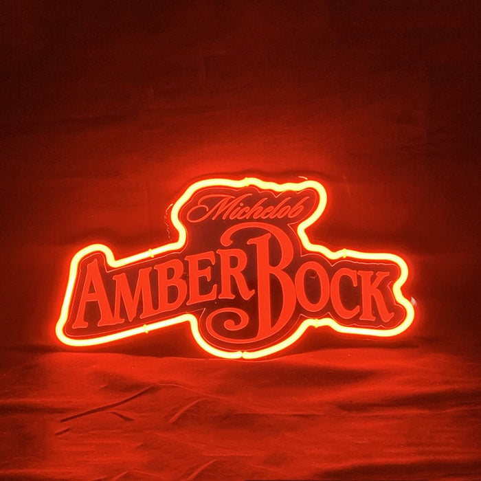 Michelob Amber Bock Beer Neon Signs - Club Rehab